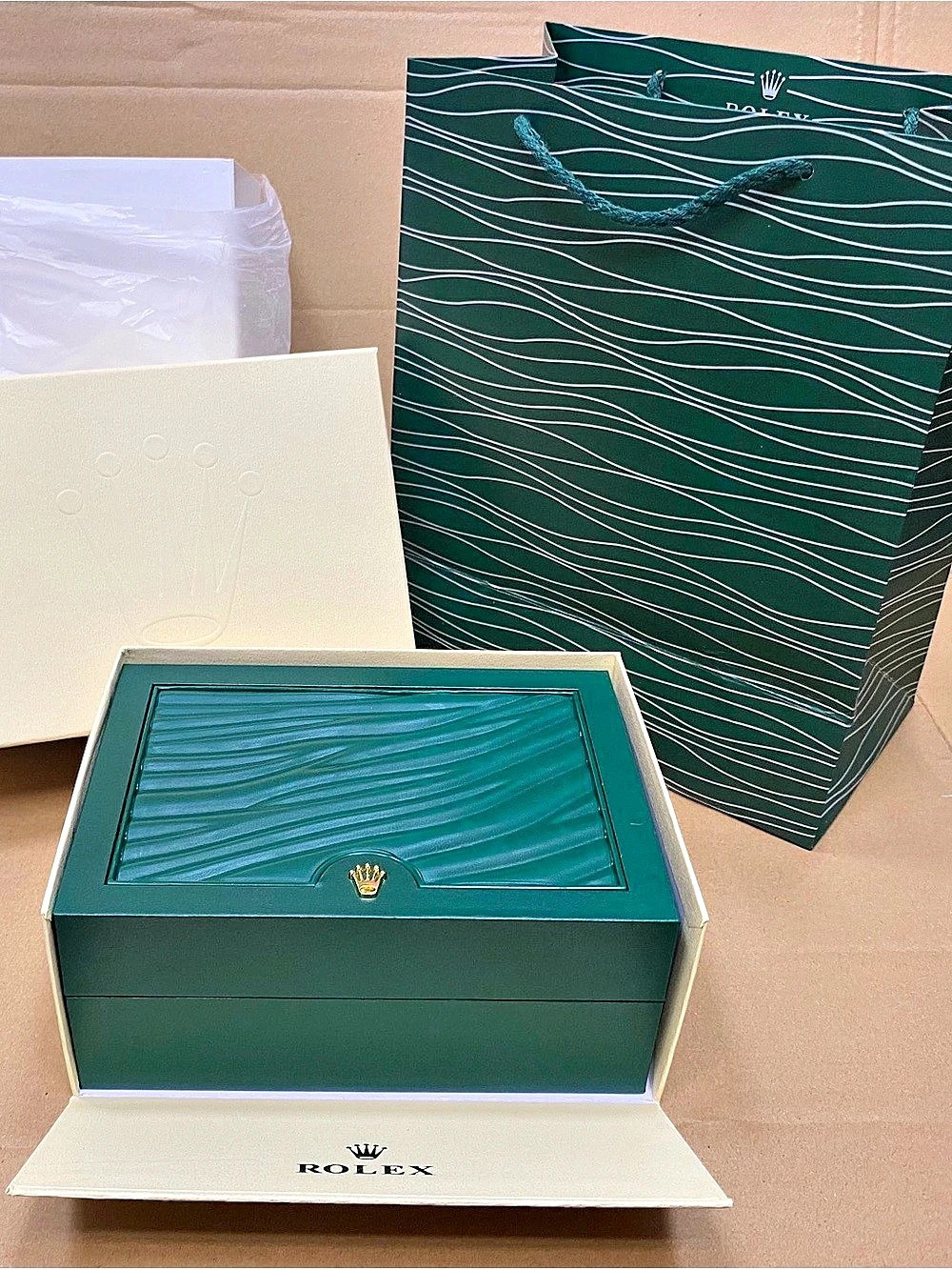 Rolex Watch Presentation Box Set in Green NWT